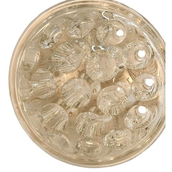 Vintage Clear Glass Flower Frog Holder Floral Arranger19 hole 4.5 x 2 inch - Picture 7 of 7